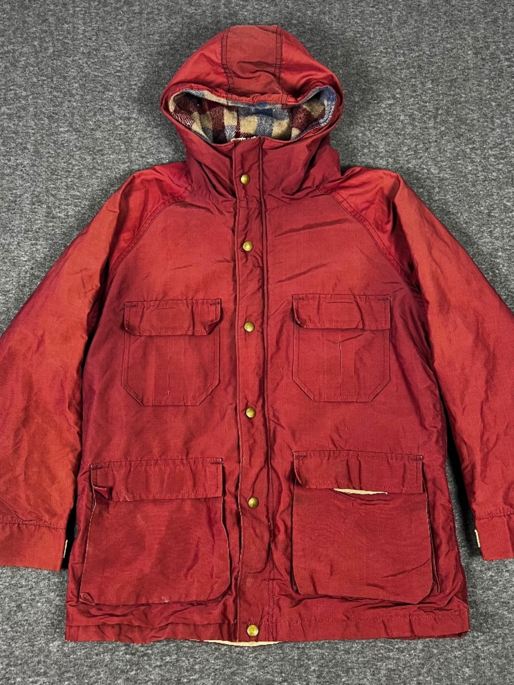 Vintage LL Bean Baxter State Parka Men's Medium Wool Flannel Lined Made in USA